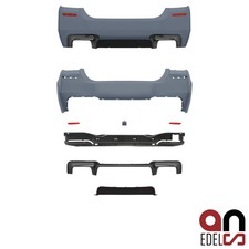 AN Evo Sport Stoßstange hinten 4-Rohr Diffusor passt für BMW 5er F10 auch M5