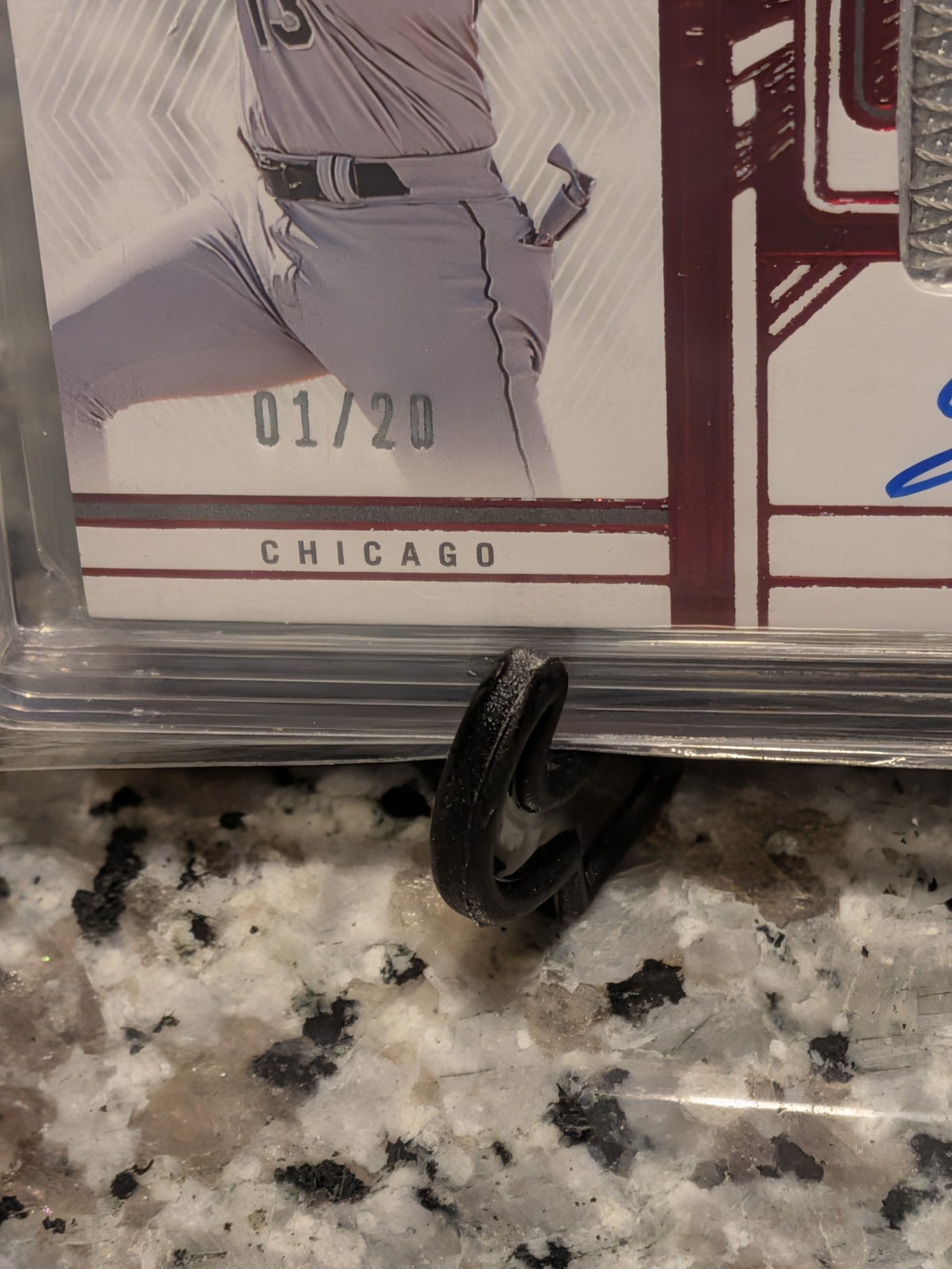 Jacob Gonzalez Flawless Ruby Patch Auto 1/20 Tri Color Number Horizontal ALPHA view 2