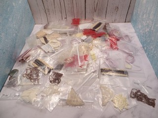 Large Lot Handmade Intricate Crochet Sampler Lace & Supplies Sewing
