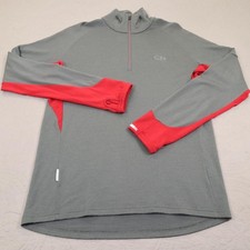 Camisa Icebreaker Bodyfit 260 Para Hombre Gris Medio 1/4 Cremallera Lana Merino Térmica