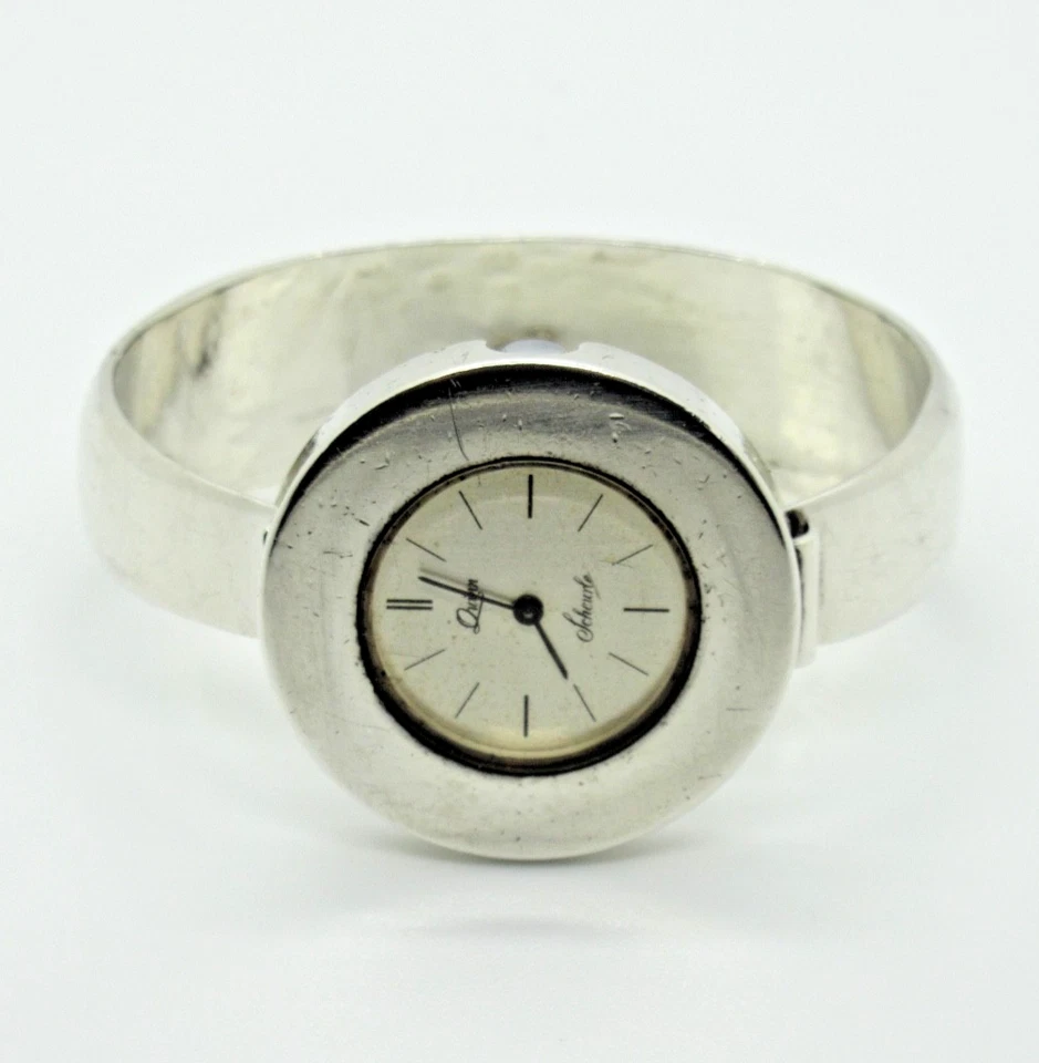 DESIGNER QUINN Armbanduhr 925 Silber 70 Modernist FS Scheurle Luxury massiv 70Gr - Bild 2 von 4