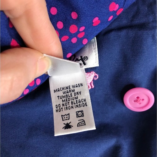 Lilly Pulitzer Rock Kleinkind Größe 2T blau rosa wendbar bestickt bezaubernd - Bild 8 von 8
