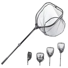 Fishing Net with Telescopic Handle,Durable Landing Net for Freshwater & 
