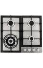 Cosmo Gas Cooktop 3.36" x 22.81" 5000Btu Cast Iron Stainless Steel 4-Burner