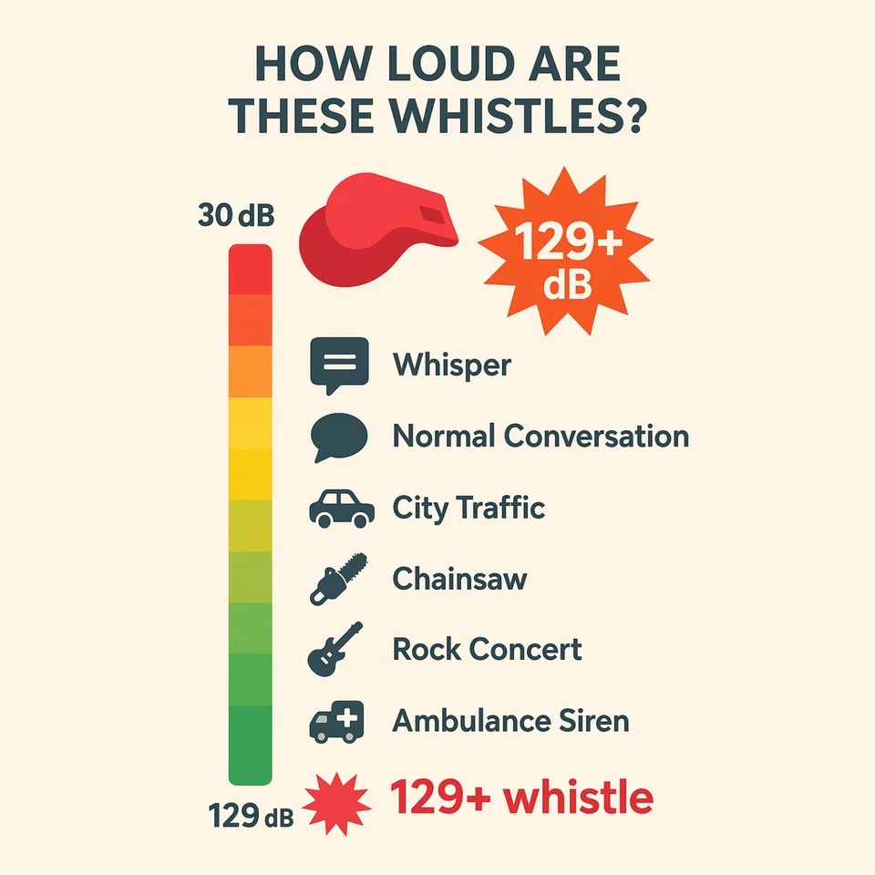 Professional Safety Whistle – 129dB Tested – Outdoor & Emergency Use - Image 2 of 3