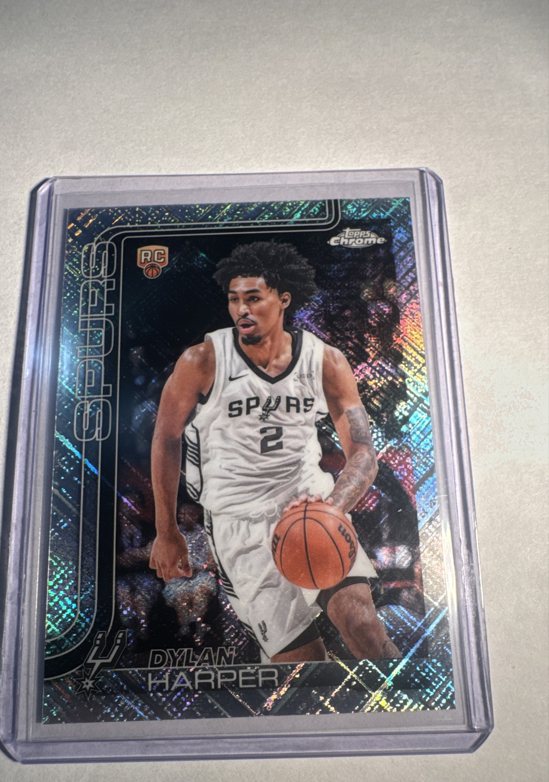 2025-26 Topps Chrome - Dylan Harper #252 Skylight Refractor (RC)