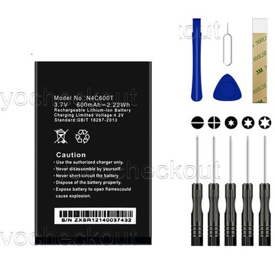 For BLU Samba TV T177 T193 T276T T278X Replacement Battery N4C600T Tool