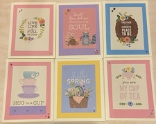 Everyday-Mixed Spring Theme Sentiments-Blank Note Cards set of 6-Handmade-Floral