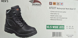 Avenger A7227 Men's Waterproof Safety Toe Work Boot EH 10.5 Extra Wide