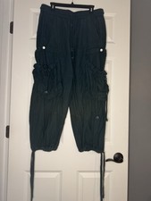 Free People Cargo Pull On Pants Green Large Worn Once Small Defect On String