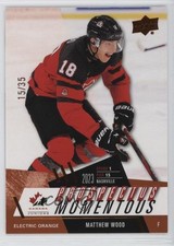 2024 Upper Deck Team Canada Juniors Electric Orange 15/35 Matthew Wood #PM-3 o1h