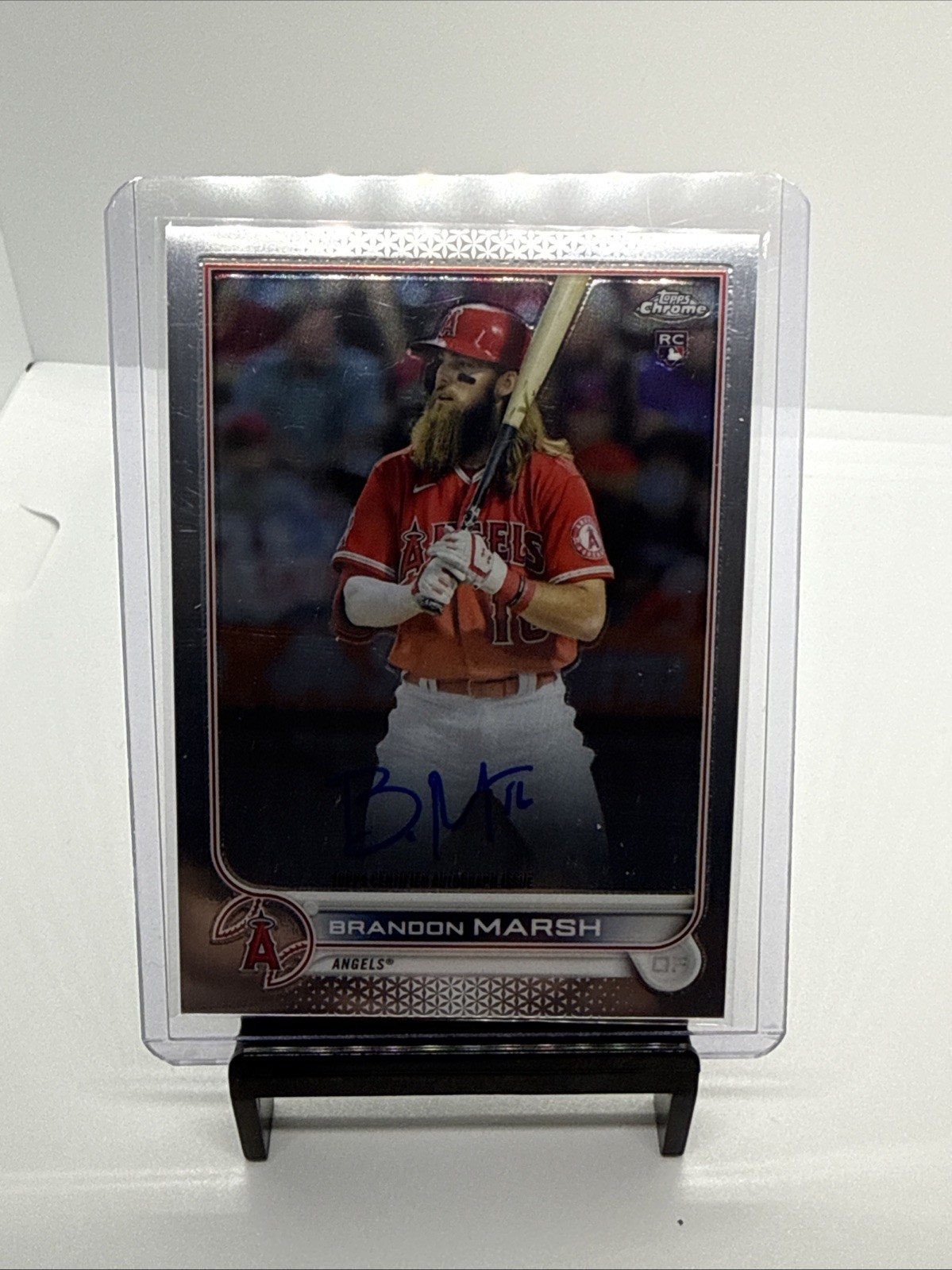 Brandon Marsh On Card Rookie Auto 2022 Topps Chrome Phillies Angels