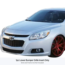 For Chevy Malibu Limited 16 1-Pc Black 8x6 mm Horizontal Billet Bumper Grille