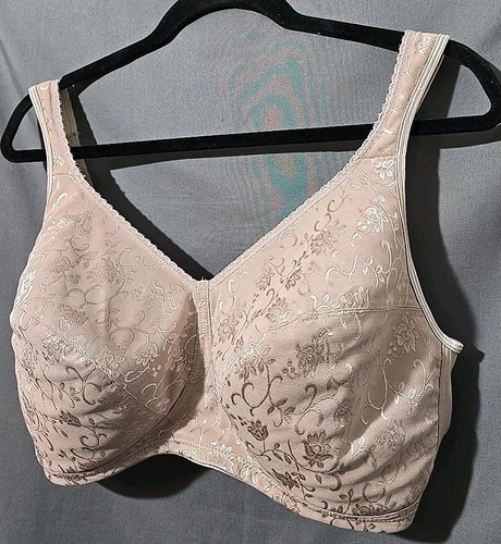 44DD Wirefree Bra Shimmer Floral Playtex 18hr Stylish Support 4608 Discontinued - Picture 2 of 12