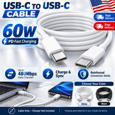 60W/100W USB C to Type C Charge Cable PD Fast Lot for Samsung iPhone 17Air 16 15