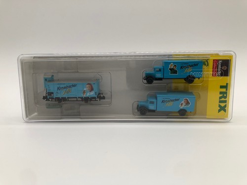 Trix 91060 | Krombacher-Set mit Güterwagen und Wiking LKW | Spur N | 1:160 | OVP | Zustand: Gebraucht