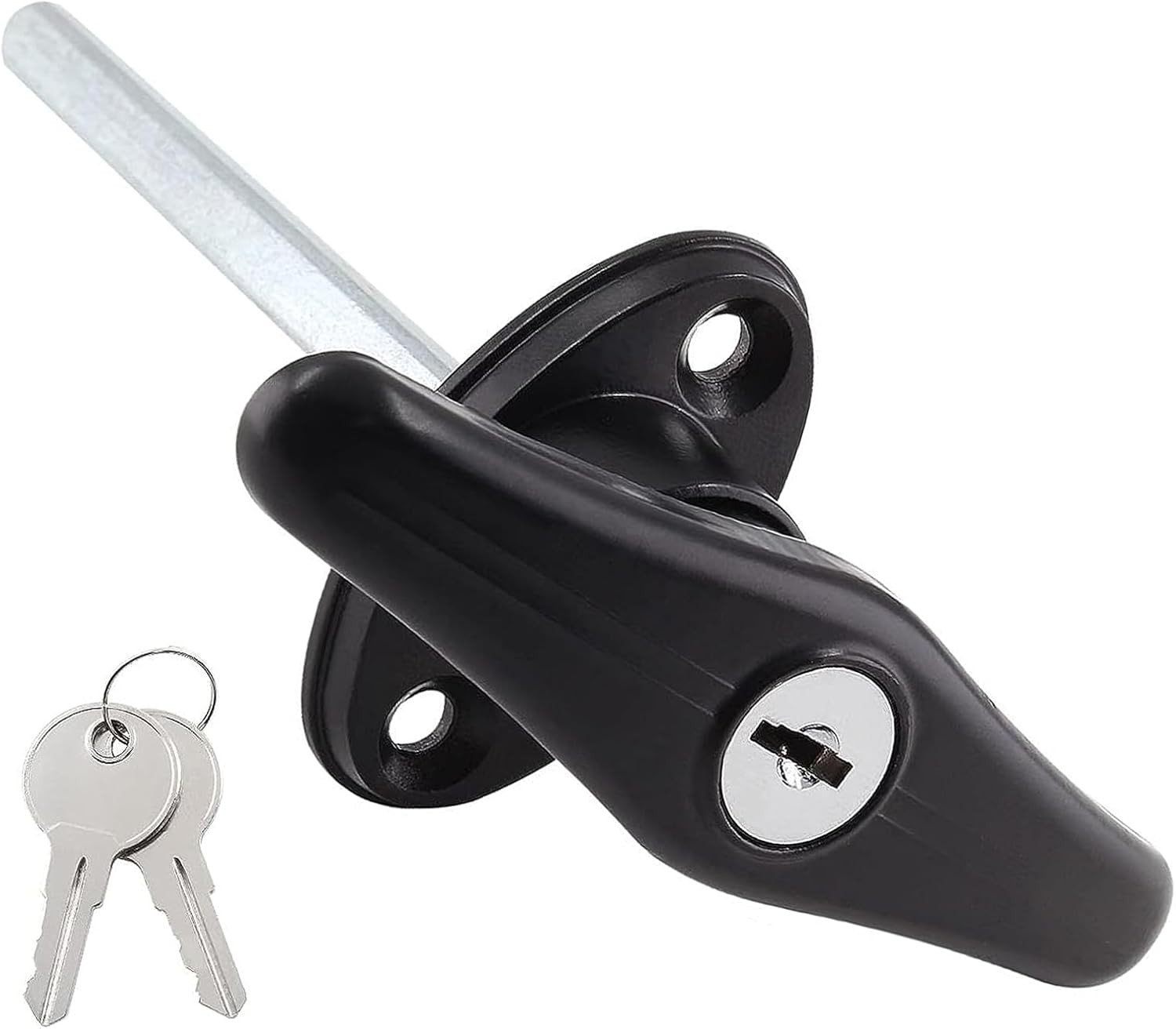 Truck Cap Locking T-Handles 1 Pack Camper Topper Lock, Shell Black 