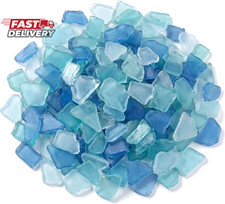 Jetec Sea Glass for Crafts Pieces Seaglass Decor Flat Frosted Sea Glass Ornament