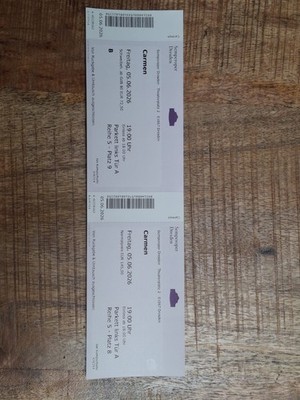 konzertkarten Semperoper Dresden Carmen 5.06.26  19 Uhr