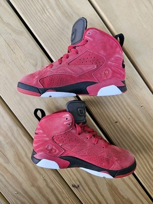 NIKE AIR JORDAN 6 RING MVP JUMPMAN RED BLACK SHOES DZ5578 600  KIDS SIZE 12c