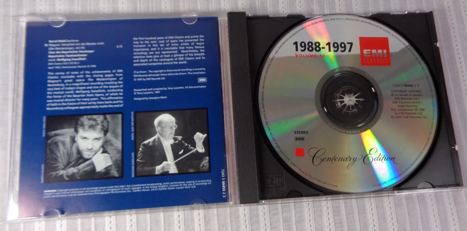 CENTENARY EDITION 1988-1997 CD VOLUME 10 BRAHMS WAGNER MOZART BACH SCHUBERT ORFF - Image 3 of 3