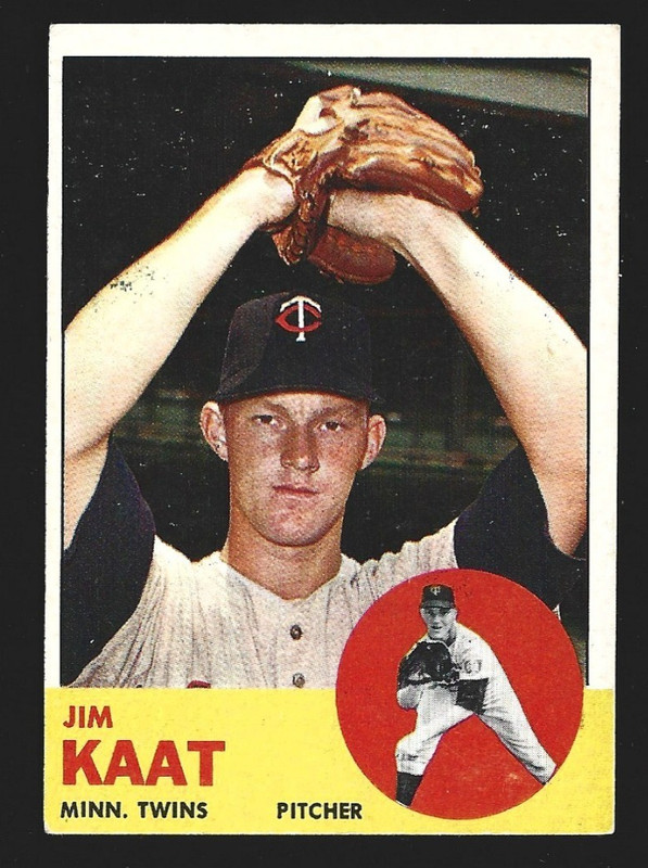 JIM KAAT 1963 TOPPS #165 MINNESOTA TWINS (VINTAGE *EX)