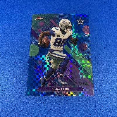 2025 Topps Finest - Common CeeDee Lamb #87 Blue Geometric Refractor /99