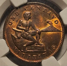 Philippines, Centavo, 1939M, NGC MS 63 Red BN Choice Uncirculated With Luster