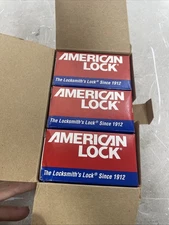 American Lock Safety Padlock Purple Aluminum Keyed Alike Set of 6 with Keys