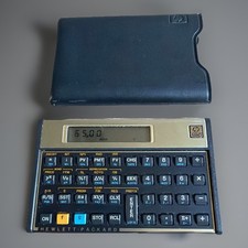 Vintage Hewlett Packard HP-12C Programmable Financial Calculator Case Brazil