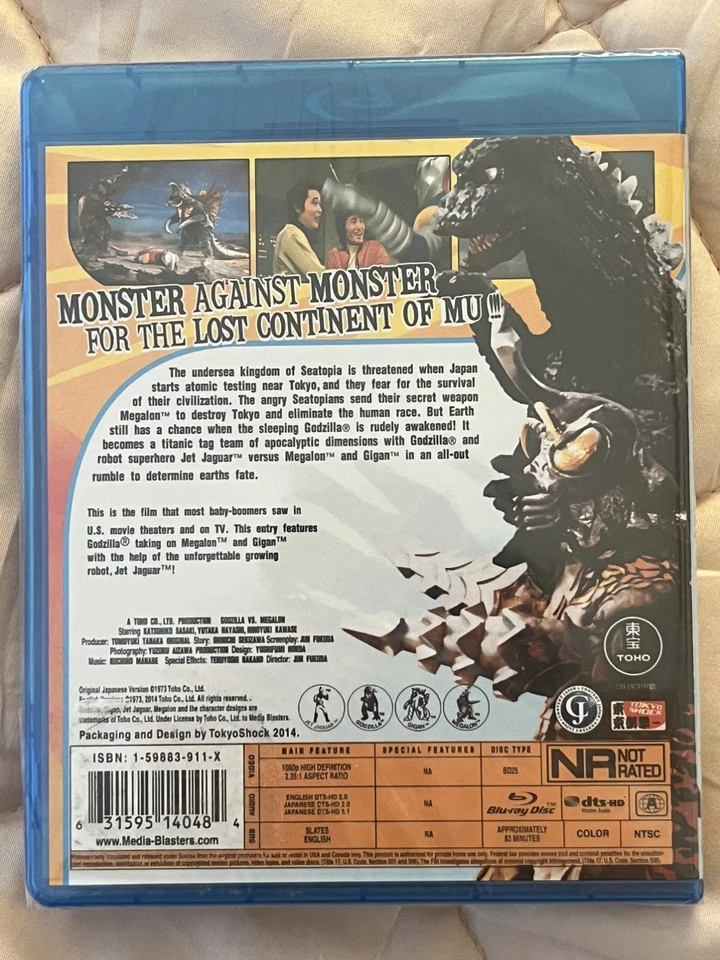 Godzilla Vs Megalon 1973 1 DISC Blu Ray DVD Toho Kaiju NEW and SEALED - Image 2 of 2