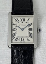 Cartier Tank Solo White Unisex Adult Watch - 3169 cracked cartier strap see pic)