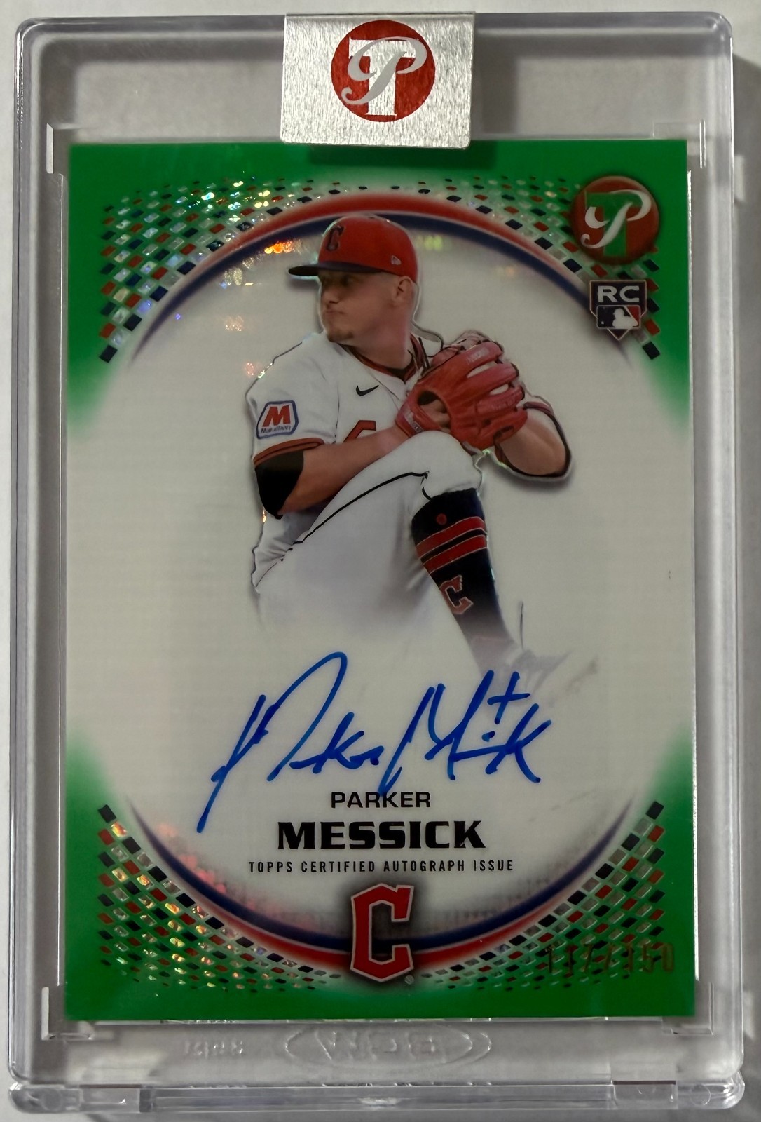 2026 Topps Pristine Parker Messick Green Encased RC Auto 117/150 #PA-PM