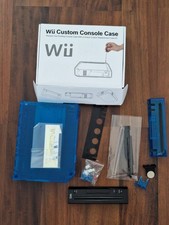 blue Replacement Full Housing Shell Case For Nintendo WII Game Console  extras