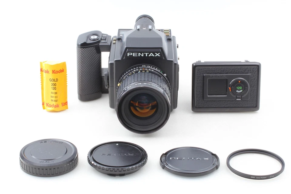 [Quase em perfeito estado] Câmera Pentax 645 SMC A 45mm F2.8 + 120 inserção de filme do Japão - Imagem 2 de 4