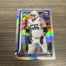2025 Topps Chrome Football Quenton Nelson Refractor #144 Indianapolis Colts