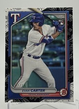 2024 Bowman Evan Carter #46 (RC) Black Pattern # 7/15