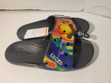 Crocs Men's 8 Classic Solarized Tie Dye Slides Waterproof Sandals 207557 089