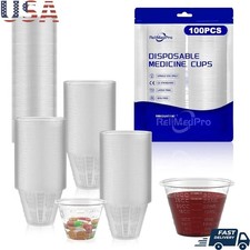 Disposable Medicine Cups Accurate Measurement Liquid Dosing Mixing Pill Cups New