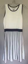 41 Hawthorne Kimana Sweater Knit Dress Size Medium Sleevless Navy White