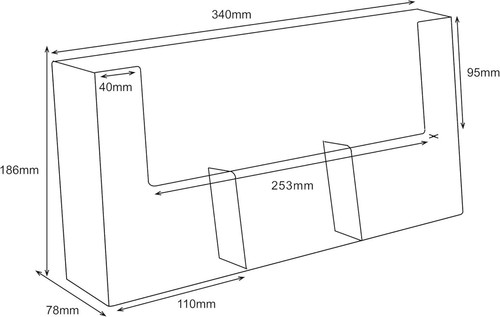 Three Pocket Wall Rack for DL Leaflets - Portrait Display - Picture 2 of 3