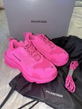 Authentic Balenciaga Triple S Sneaker Pink US Size 7  box  dust Bag new Laces