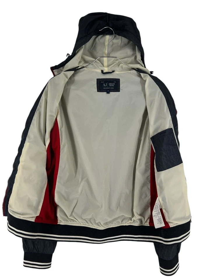 ARMANI JEANS Chaqueta Bomber con Capucha Abrigo Hombre Talla 52 - L Foto 3 de 4