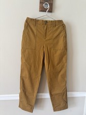 NWT Old Navy Womens Size M Brown Cotton Blend Pants Partial Elastic Waist