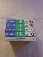 NEW / Sealed Maxell Audio Cassette Tapes 5 Pack UR 90 Minutes Normal Bias UR