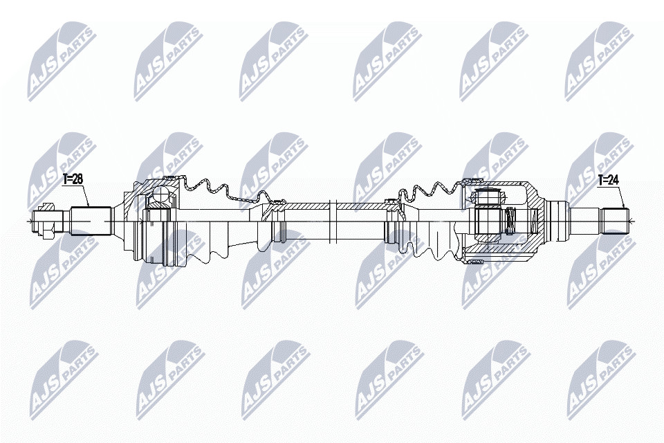 N.T.Y. NPW-PE-049.NTY Drive Shaft for CITROËN,PEUGEOT