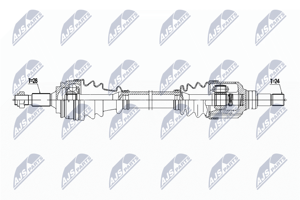 DRIVE SHAFT NPW-PE-049 FOR PEUGEOT CITROËN BERLINGO/Box/Body/MPV HMZ 1.2L 3cyl - Image 5