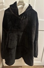 Hug & Snug Unisex Men And Women?s Black Oodie Wearable Blanket
