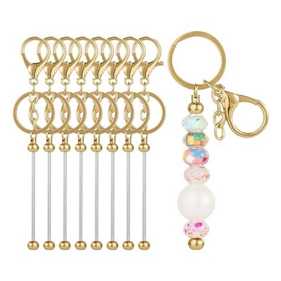 6 strisce portachiavi con perline Strisce portachiavi con perline in metallo Accessori per anelli vuoti sfusi per creazione di gioielli artigianali Artigianato fai-da-te  36