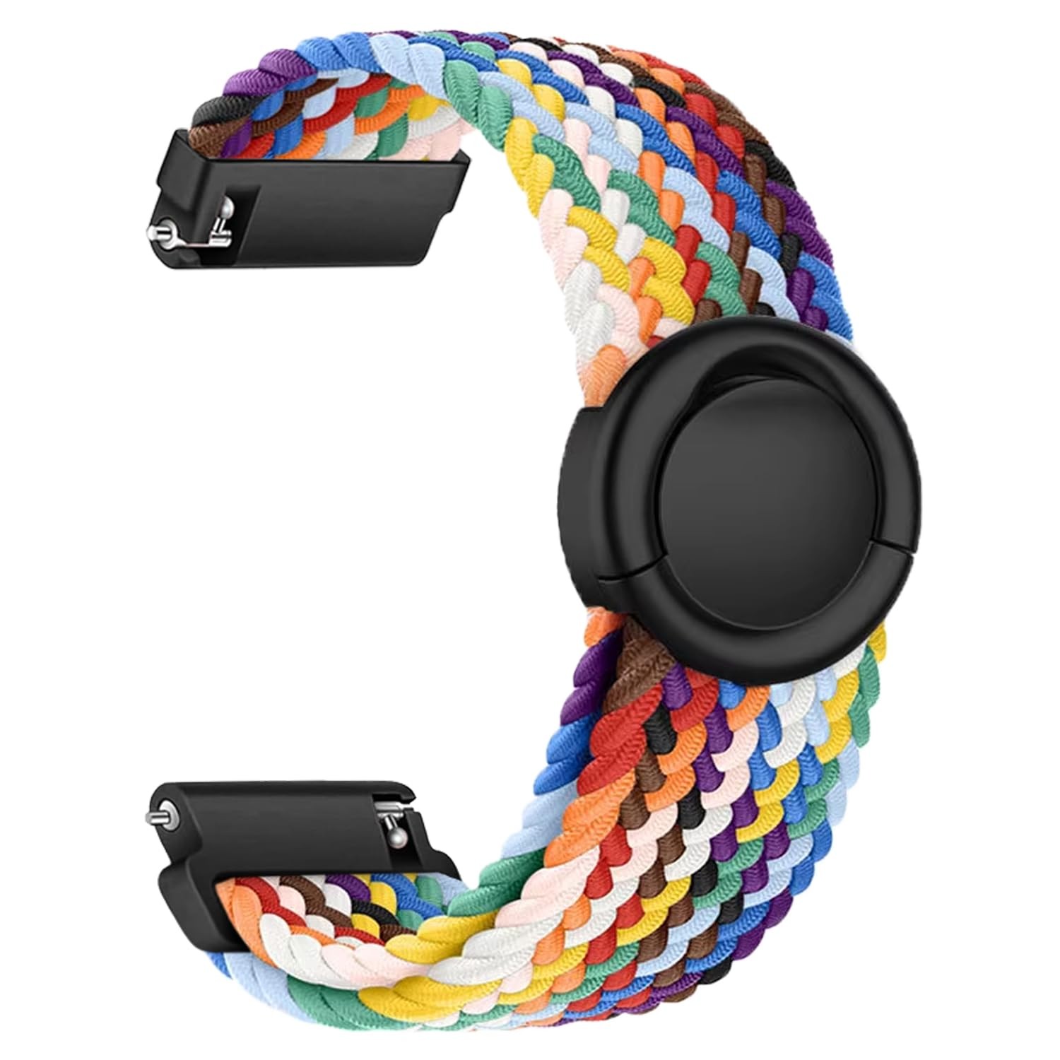 Bracelet en nylon 19mm noir robuste pour montres de sport et de tous les jours